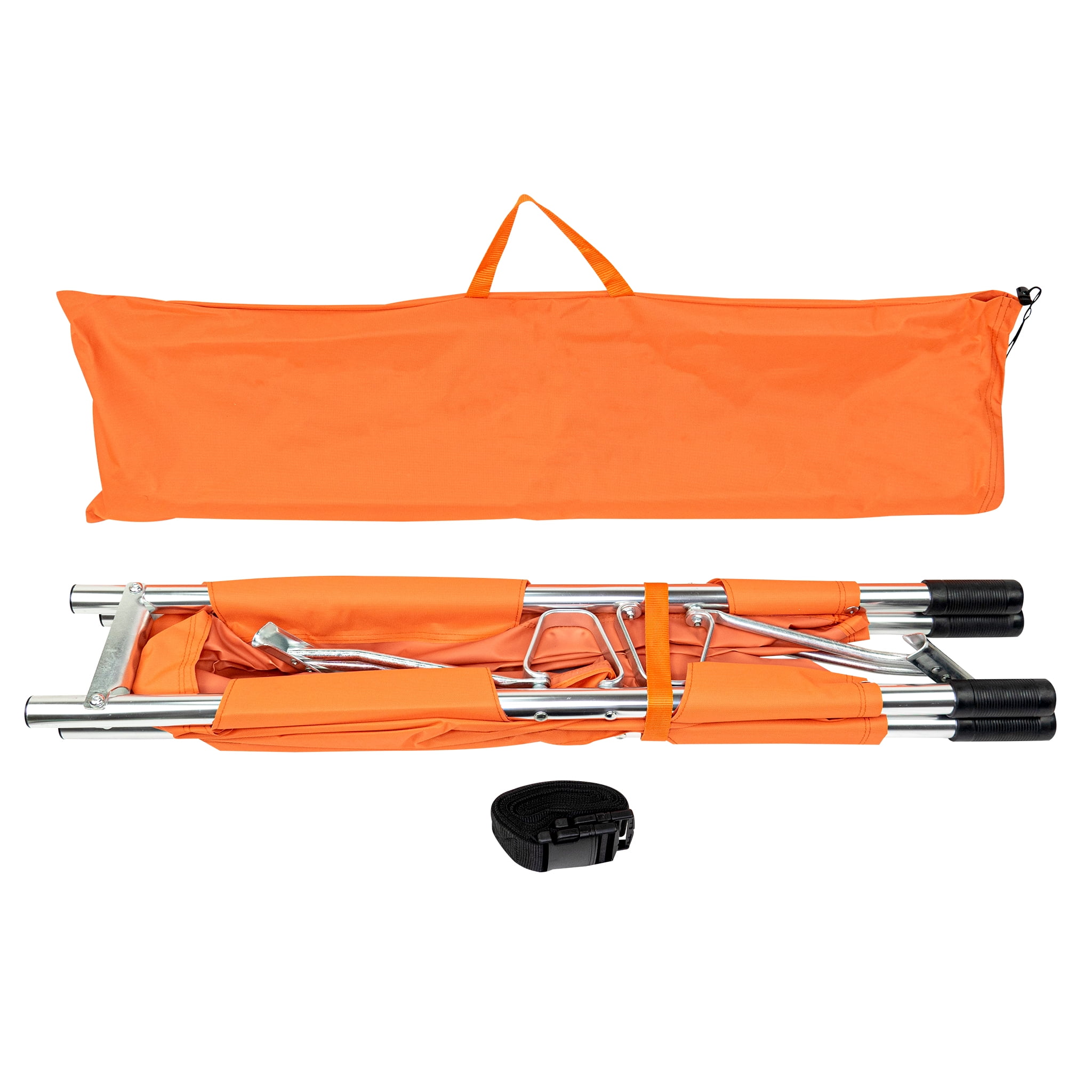 LINE2design EMT Gurneys Backboard Medical Folding Ambulance Gurneys Stretcher - Orange