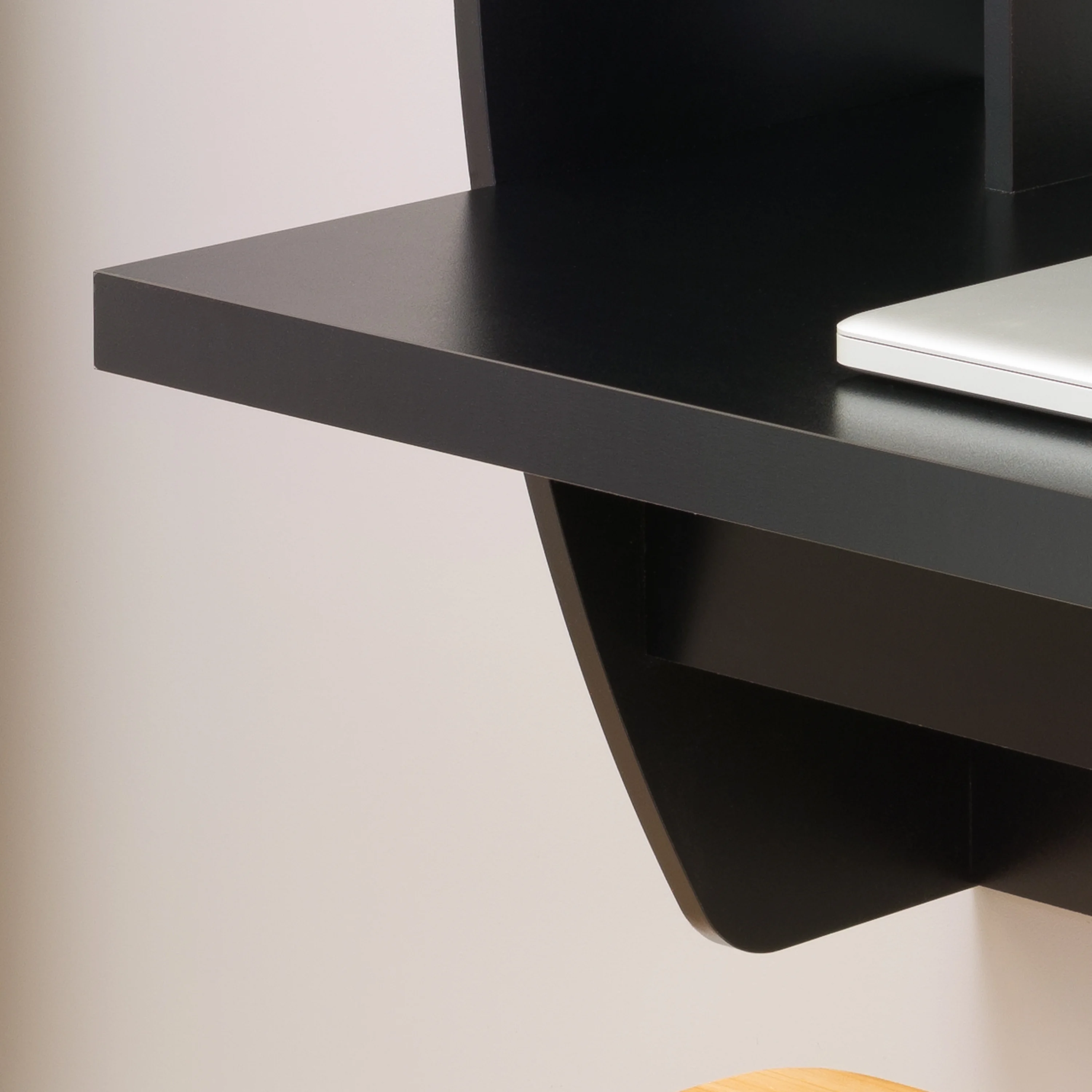 Prepac Floating Desk - Versatile Wall Mounted Desk for Small Spaces, Efficient Computer Desk with Storage, Black Wall Desks, Perfect for Modern Homes