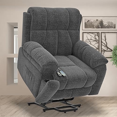 YONISEE Lift Chairs Recliner for Elderly, Super Oversized with Massage and Heat, Overstuffed Wide Recliners, Recliner Chairs for Adults