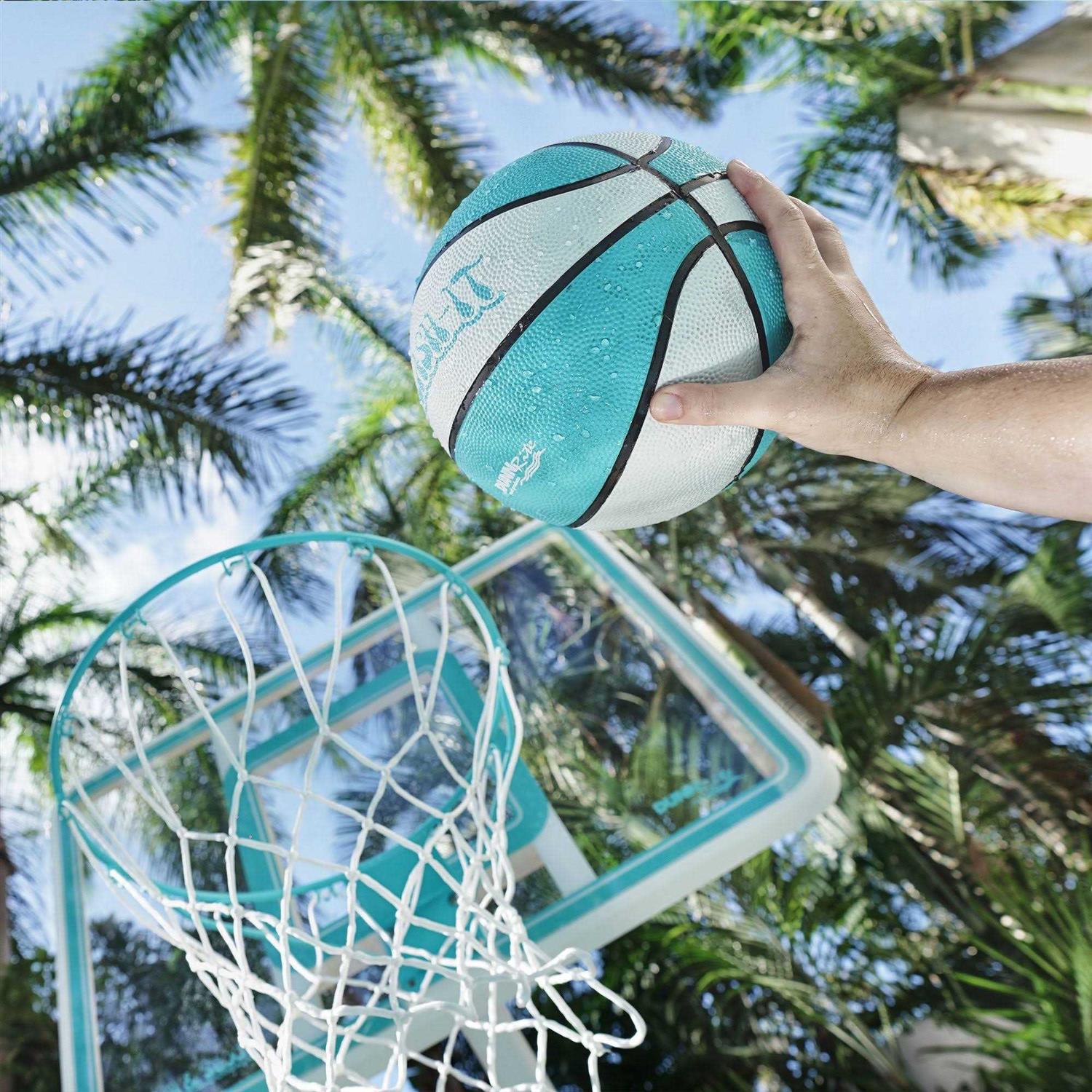 Dunn-Rite Splash &amp; Shoot Outdoor Adjustable Height Swimming Pool Basketball Hoop WBall - Sports Supplies Online Store