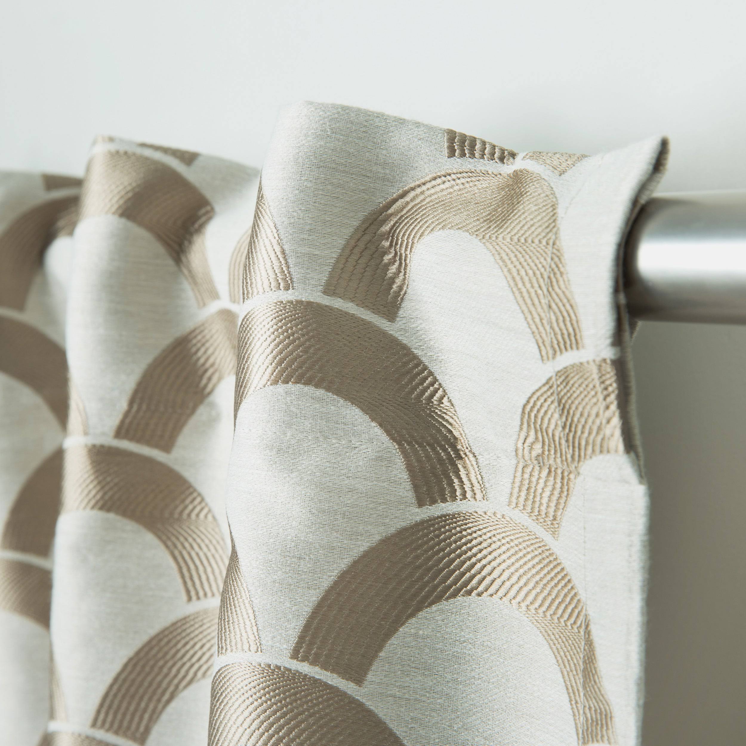 Lambrequin Sahar Jacquard Panel - 54 x 96 - Beige/Taupe