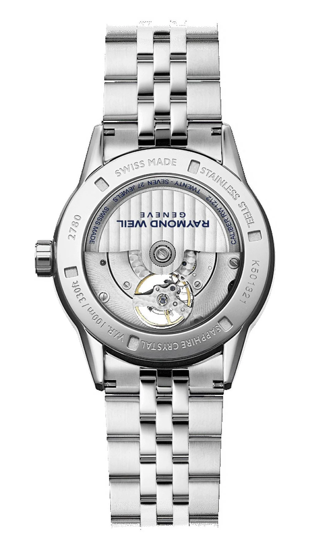 Raymond Weil Freelancer Open Balance Wheel Stick Stainless Steel Automatic Watch
