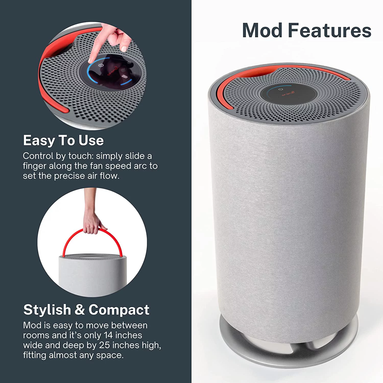 ORANSI Mod Air Purifier - Large Rooms, EnergyStar