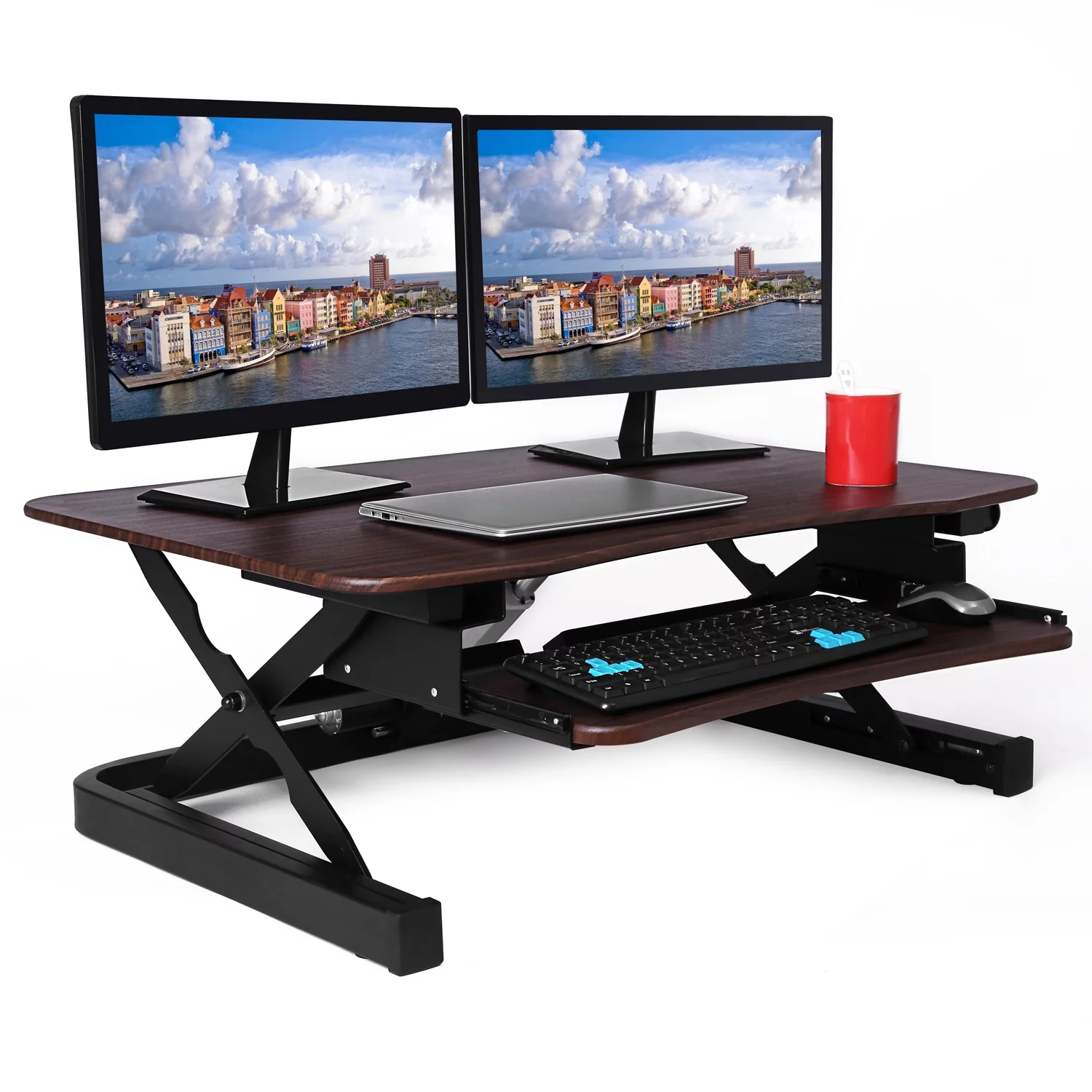 ApexDesk ZT Series Height Adjustable Sit to Stand Electric Desk Converter