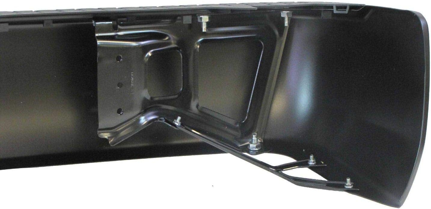 ACANII - For 2009-2018 Dodge Ram 1500 10-12 Ram 2500 3500 Truck Pickup Complete Black Steel Rear Step Bumper Assembly