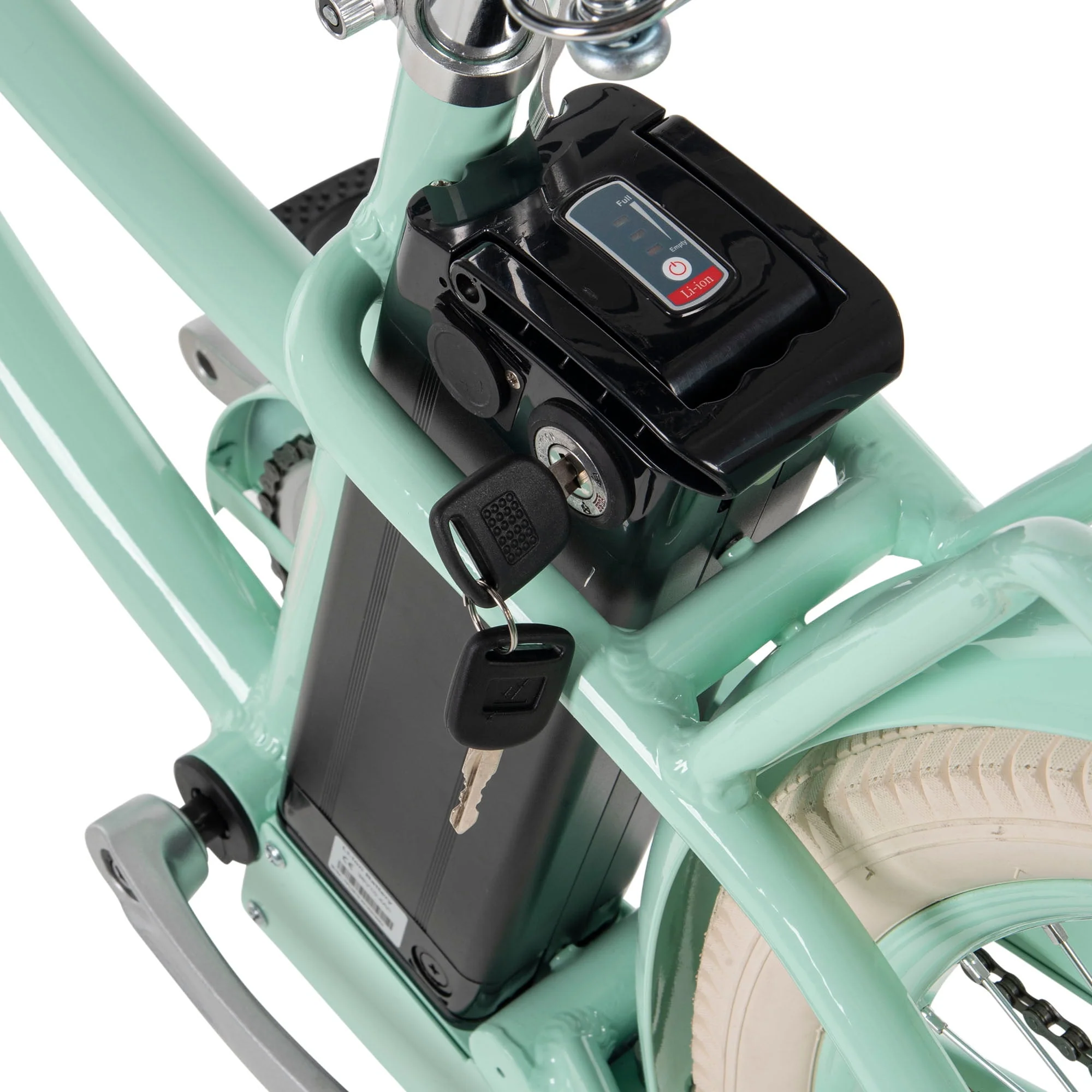 Huffy Nel Lusso 26-in 7-Spd Electric Cruiser Bike with Throttle, Ages 14+ Years,  Mint Green,  36V, 350W