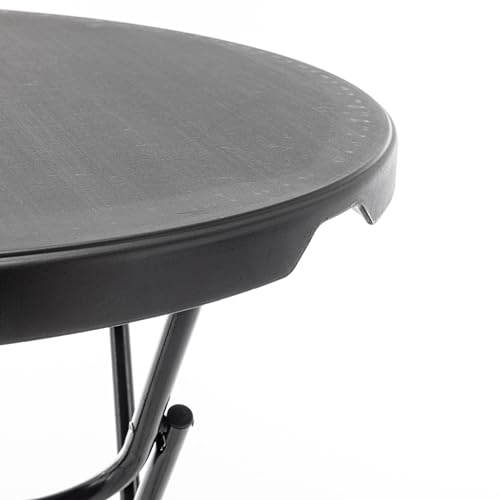 BTEXPERT White 2.63 Foot 32in Round Plastic Bar Height Folding Cocktail Table 330lb Weight Capacity Commercial Portable Banquet Dining Wedding Party
