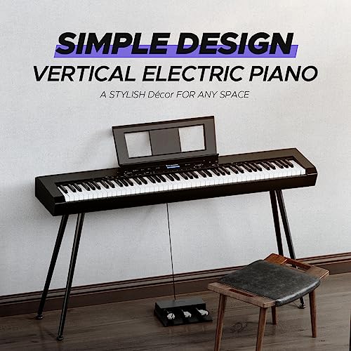 Starfavor 88 Key Full-Weighted Digital Piano, Electric Piano Keyboard for Beginner, Dual 30W Speakers, Graded Hammer Action 88 Keys, Triple Pedal
