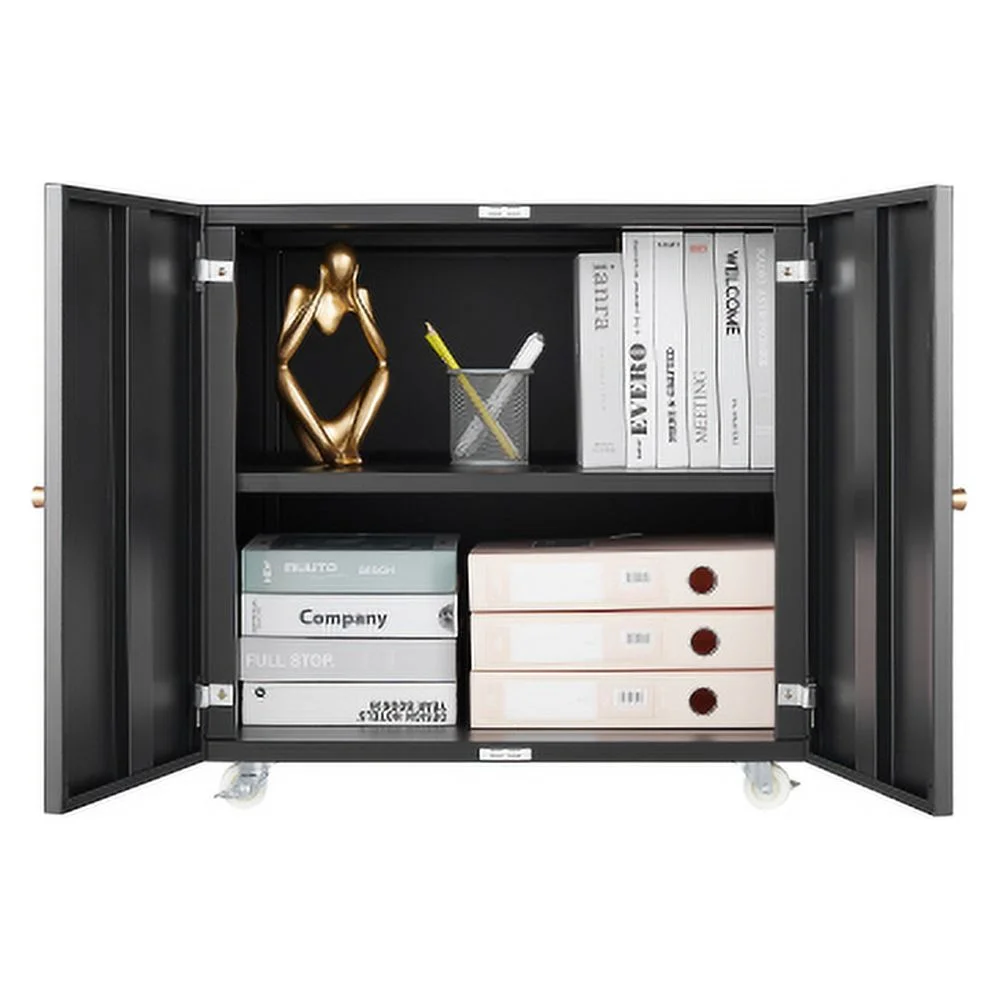 Office furniture Copier Cabinet white 2 door steel copier stand mobile pedestal file Printer Stand
