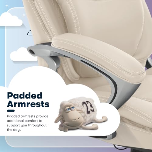 Serta Bryce Executive Office Chair, Ergonomic Computer DeskChairs with Patented AIR Lumbar Support, Comfy Body Pillows, Height Adjustable