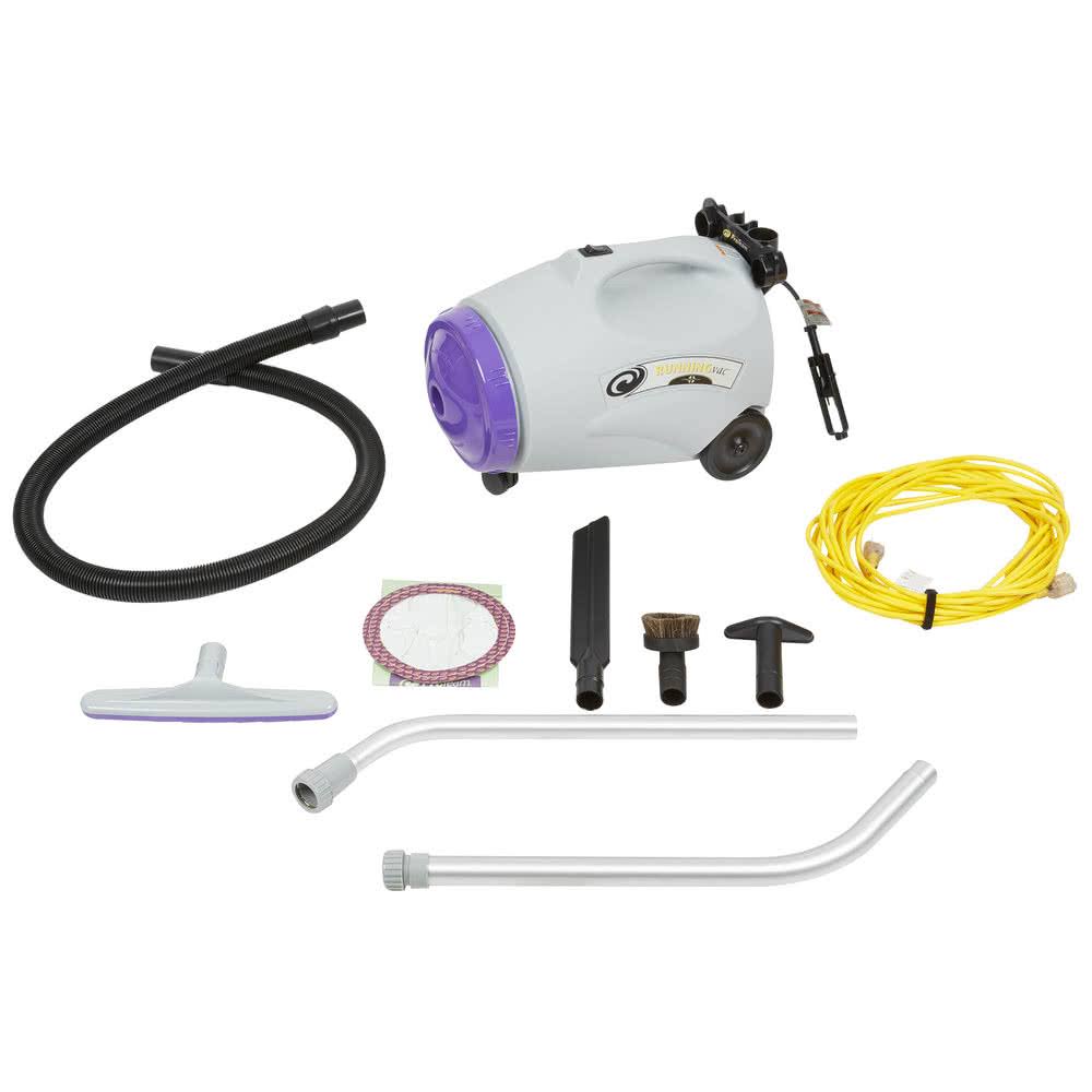 ProTeam 107150 RunningVac 10 Qt. Canister Vacuum W- Xover Multi-Surface Telescoping Wand Tool Kit