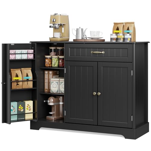 Gizoon Kitchen Sideboard Buffet Cabinet with Storage Small Coffee Bar Cabinet with Drawer