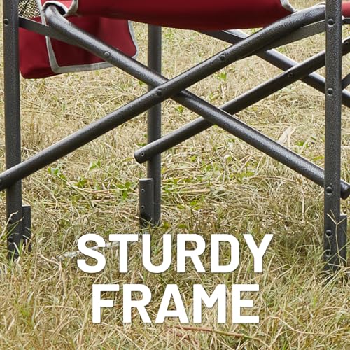 TIMBER RIDGE Folding Rocking Camping Chair, 400lbs Capacity Portable Oversized Outdoor Rocker with Hard Armrests, Cup Holder & Side Pocket