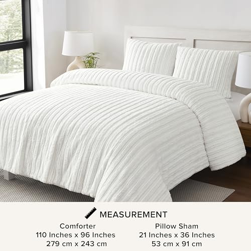 UGG Kenzie Full/Queen Comforter Set with 2 Pillow Shams Plush Faux Fur Bedding Soft Warm Down Alternative Comforter Washable Hypoallergenic Fluffy
