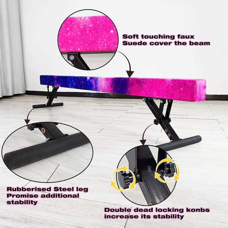 FC FUNCHEER Adjustable balane Beam for Kids 8FT Gymnastics Beam - Sports Supplies Online Store