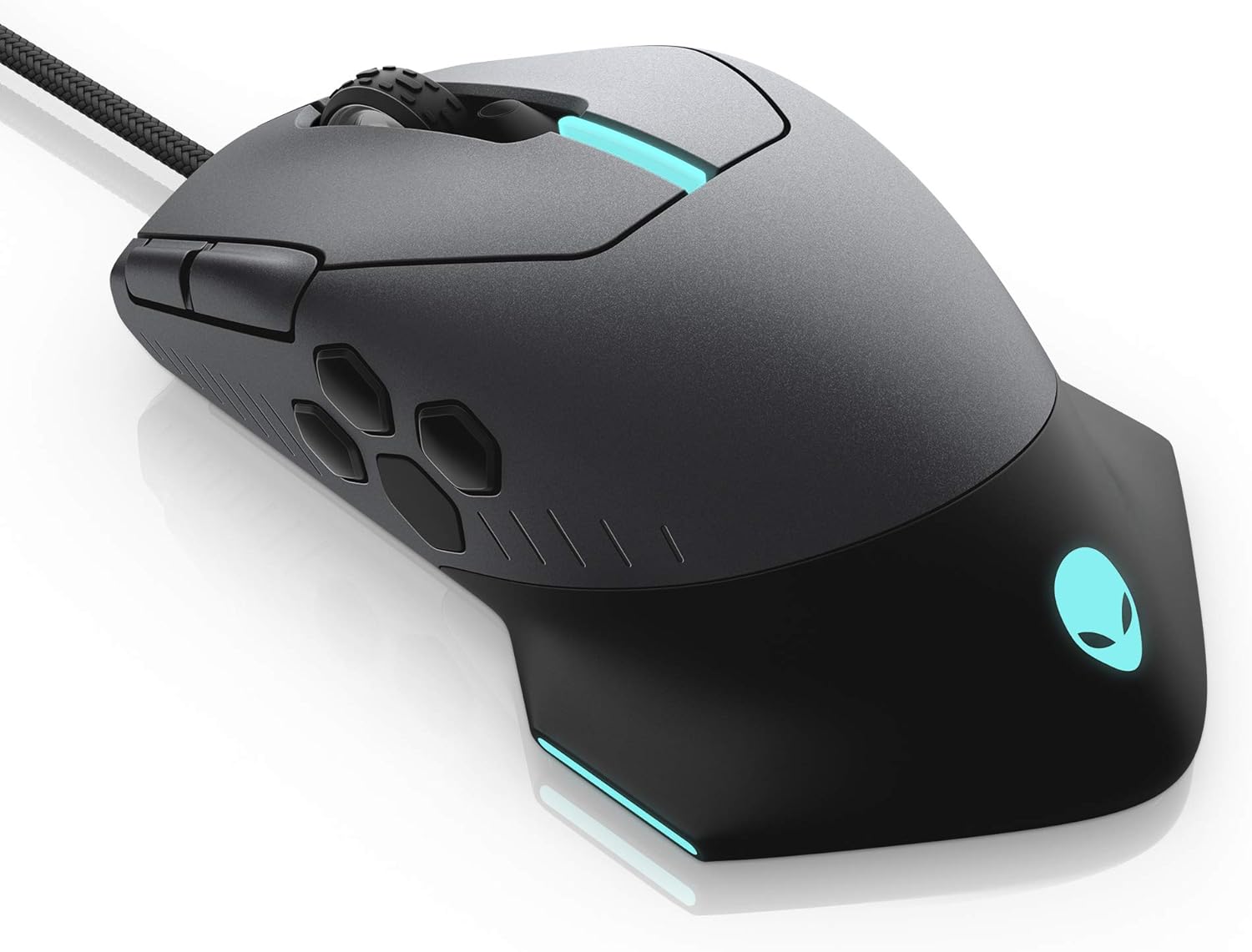 Alienware Wired/Wireless Gaming Mouse AW610M: 16000 DPI Optical Sensor - 350 Hour Rechargeable Battery Life - 7 Buttons - 3-ZONE Alienfx RGB Lighting