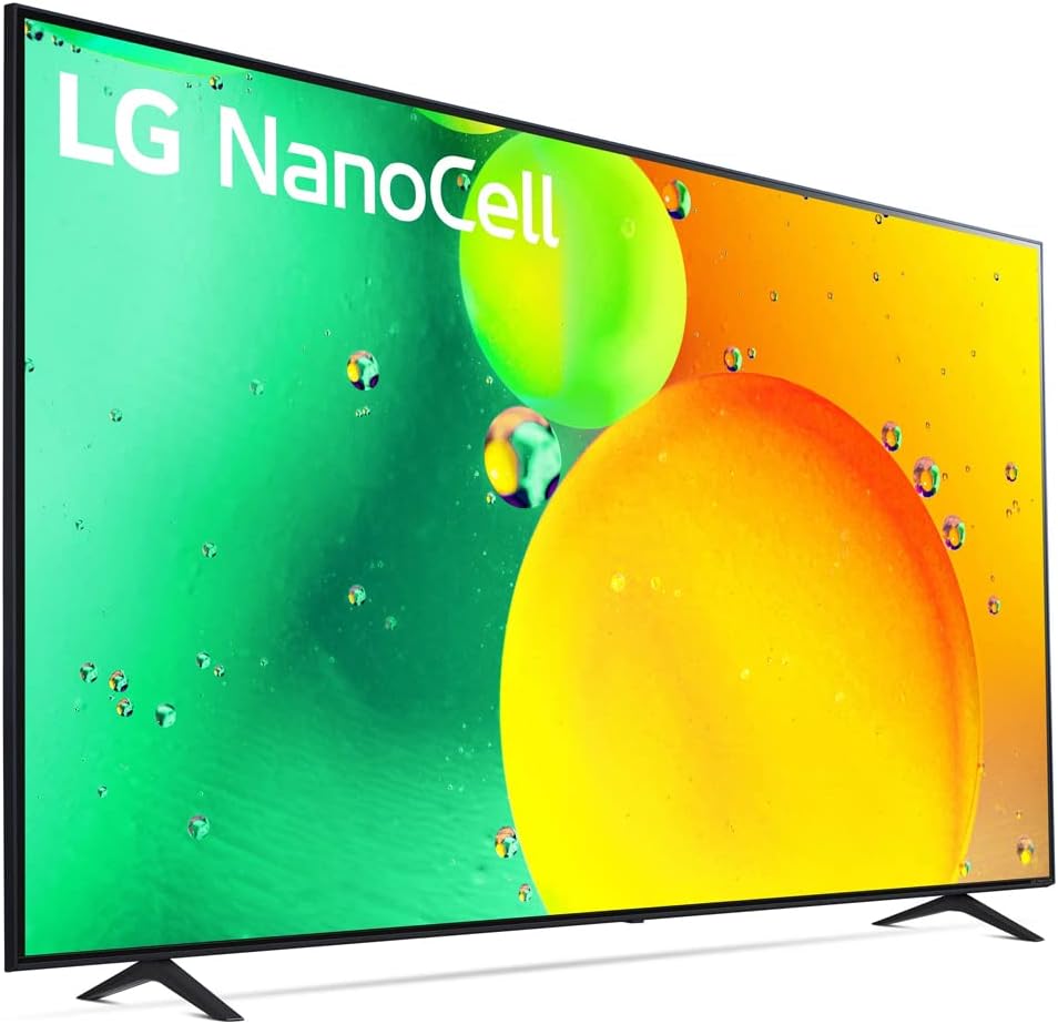 LG 55NANO75UQA 55 Inch HDR 4K UHD Smart NanoCell LED TV 2022 Bundle with Premiere Movies Streaming 2020 + 37-100 Inch TV Wall Mount + 6-Outlet Surge