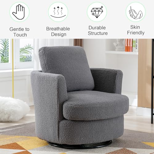 ODUWA Swivel Barrel Chair Set of 2