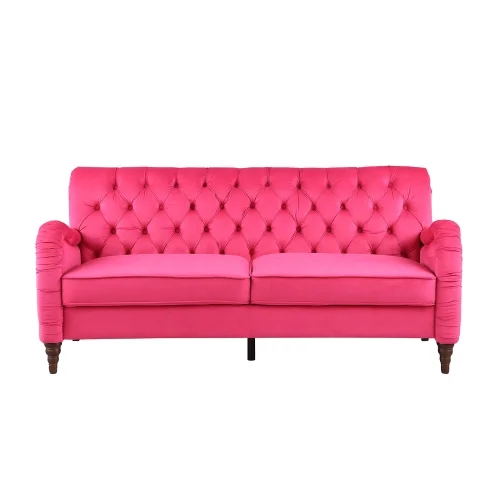 rose red Chesterfield;3 seater ,modern sofa