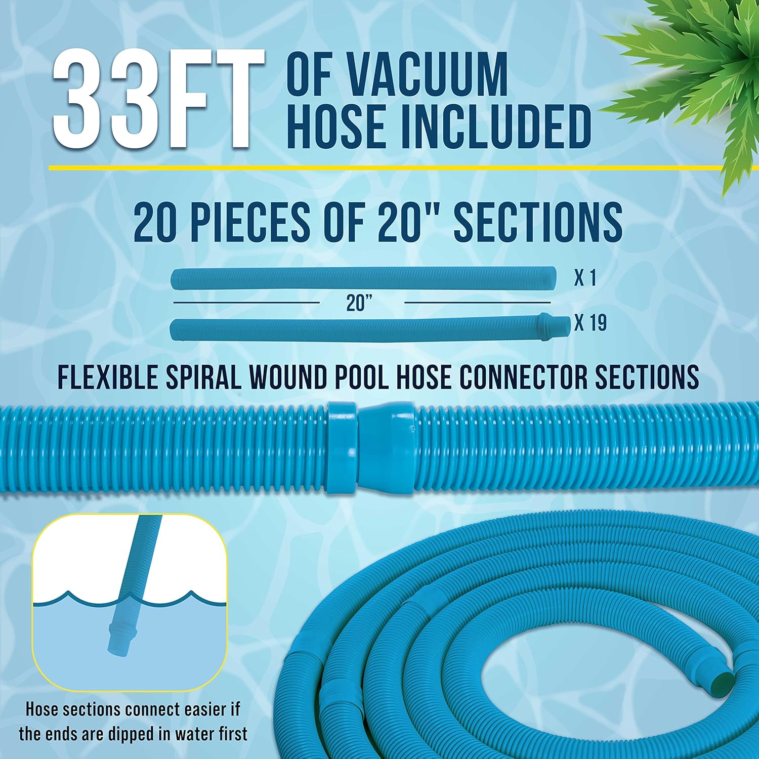 U.S. Pool Supply Octopus Professional Automatic Pool Vacuum Cleaner & Hose Set - Powerful Suction That Removes Swimming Pool Debris, Cleans Floors