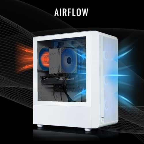 Thermaltake LCGS Quartz R66 Gaming Desktop (AMD Ryzen™ 5 5600, ToughRam DDR4 3600Mhz 16GB RGB Memory, AMD Radeon™ RX 6600, 1TB NVMe M.2, WiFi