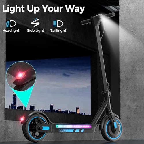 Electric Scooter for Adults, 19/25 Mph Max Speed, 21/25/35 Miles Range,350/500/600W APP Control E-Scooter with 8.5"/10" Inflatable tire