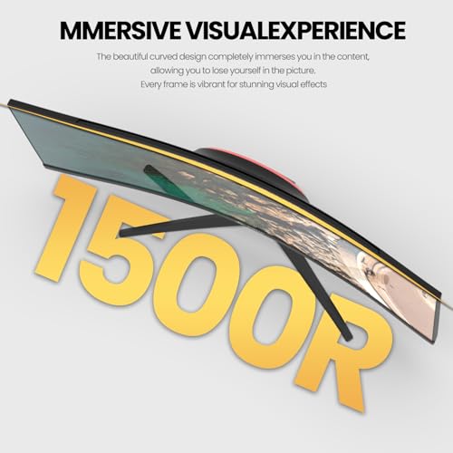 CRUA 30Inch Ultrawide Curved Monitor, 21:9 WFHD(2560x1080P) VA Computer Monitor, 120% sRGB 100HZ 1500R PC Monitors Support FreeSync, Wall-Mounted