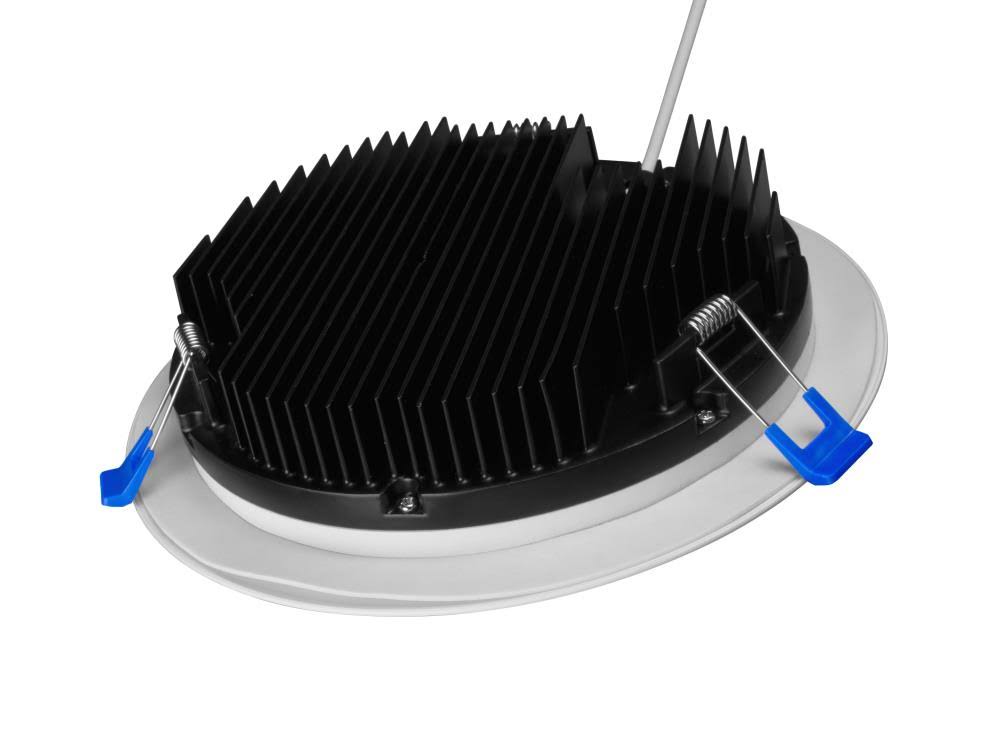 Nicor Lighting DLE821202KRDBK 8 in. DLE8 Series Round Black Flat Panel LED Downlight - 2700K