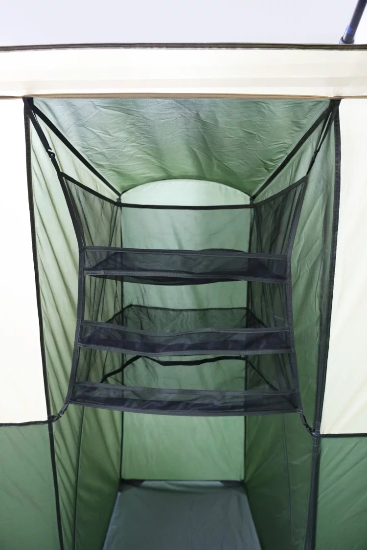 Ozark Trail Hazel Creek 12 Person 3-Room Cabin Tent, 20' x 9' x 84, Green