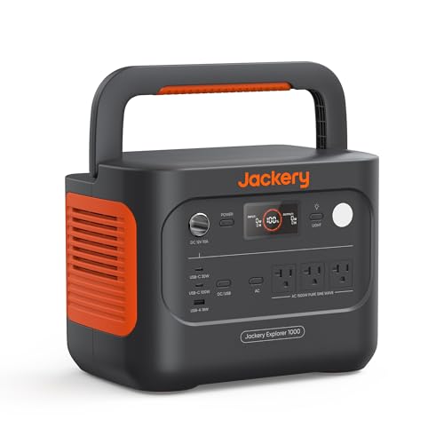 Jackery Solar Generator 1000 v2 with 200W Solar Panel,1070Wh Portable Power Station LiFePO4 Battery,1500W AC/100W USB-C Output