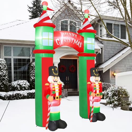 16FT Christmas Inflatable Snowman Outdoor Decorations, Giant Christmas Snowman, Holiday Blow Up Yard Decor with LED Lights