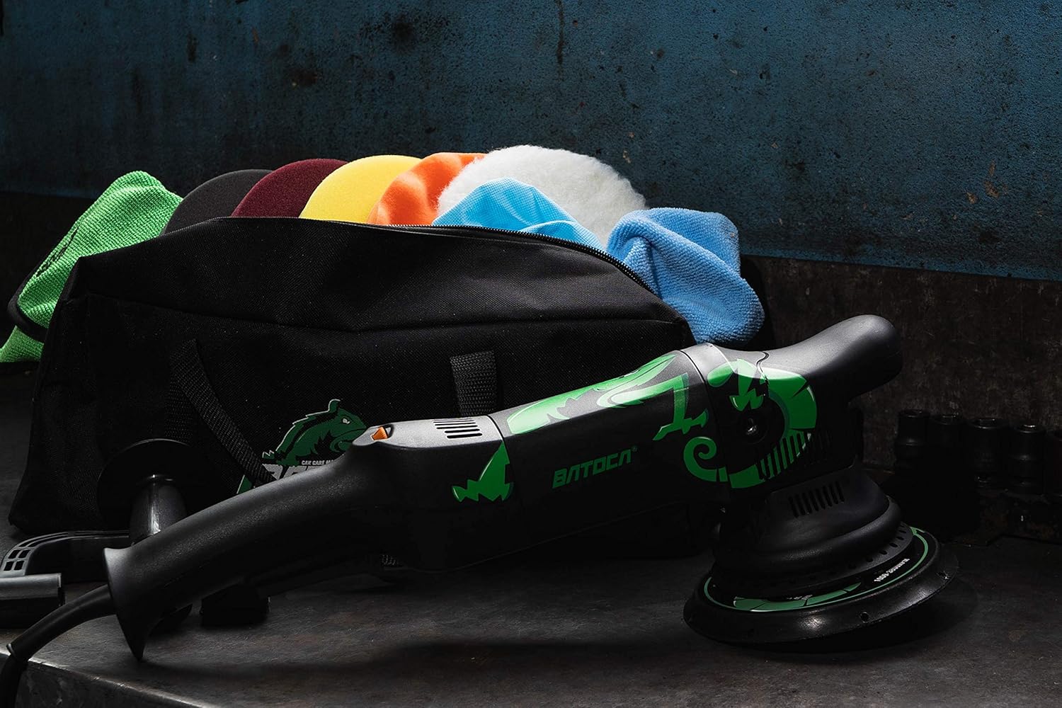 BATOCA Dual Action Polisher, 6 Inches and 700w Random Orbital Car Buffer Polisher, 6 Variable Speed DA Polisher with Foam/Wool Pads, Polish Bonnet