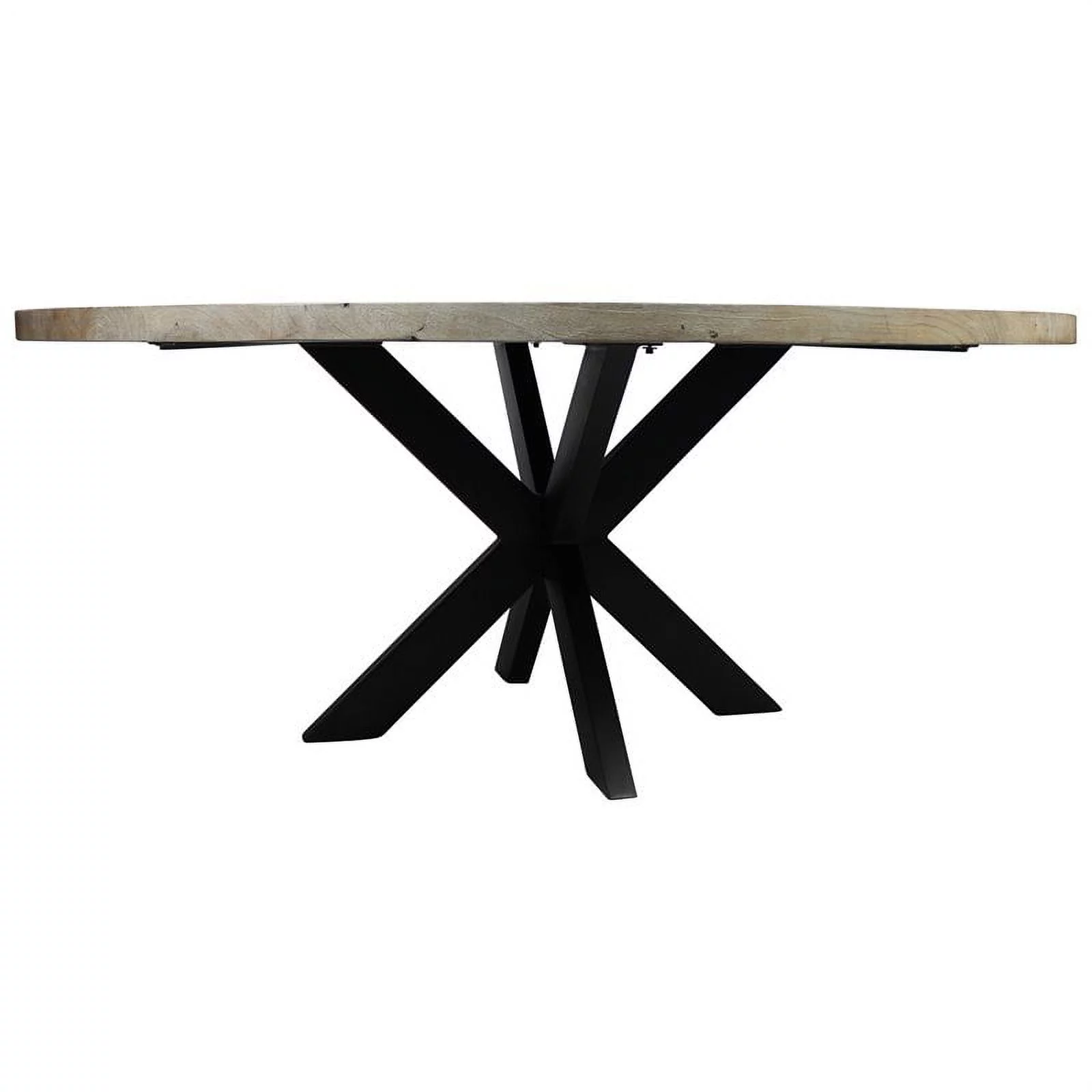 Home Square Dining Table Set with Solid Wood Round Table and 6 Chairs in Teal