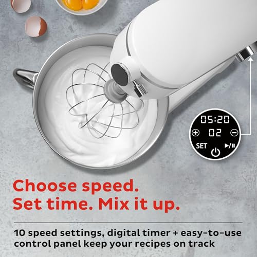 Instant Pot Stand Mixer Pro,600W 10-Speed Electric Mixer with Digital Interface,7.4-Qt Stainless Steel Bowl,From the Makers of Instant Pot
