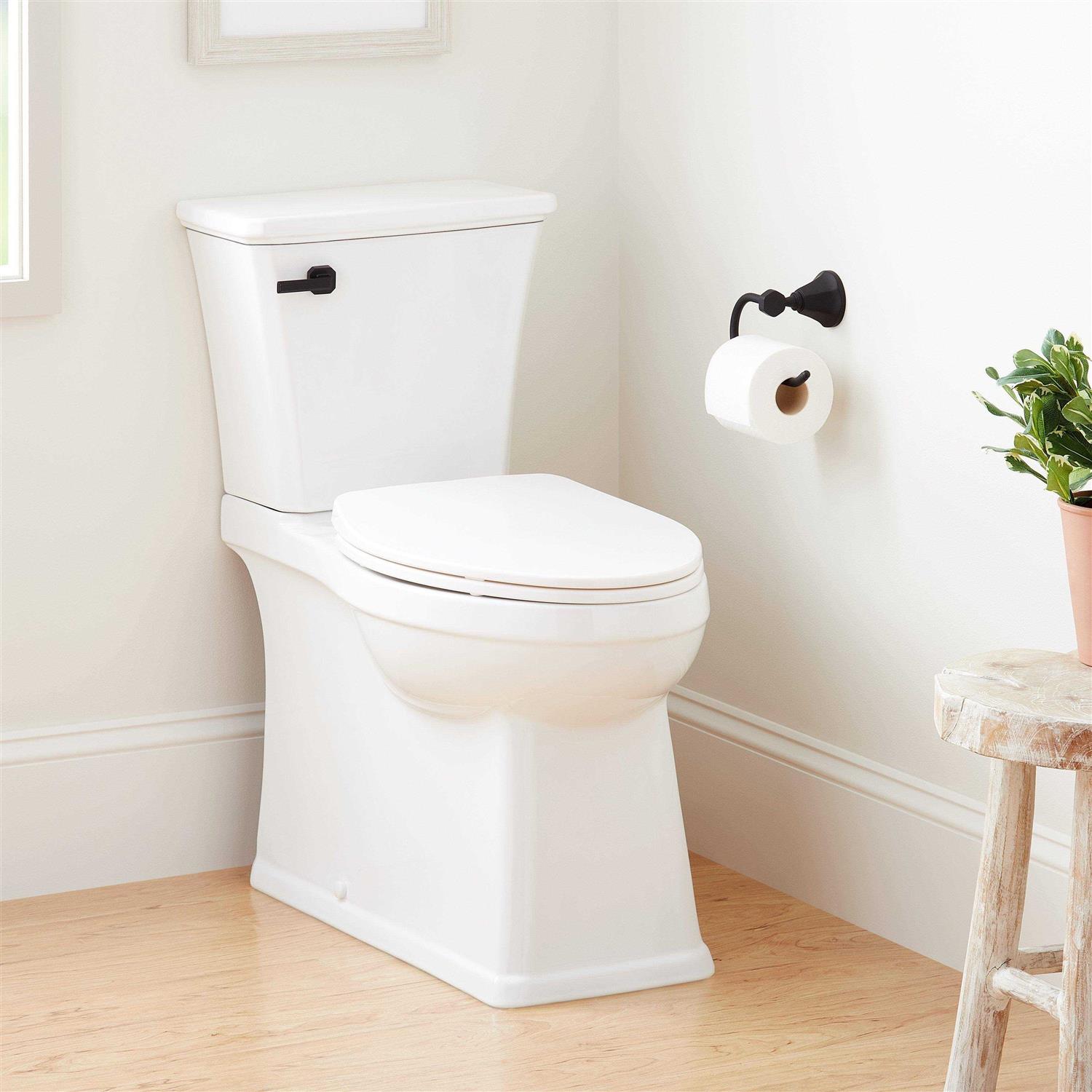 Benbrook 1.28 GPF Two Piece Skirted Elongated Toilet Signature Hardware - Shop Hardware Tools Online Store