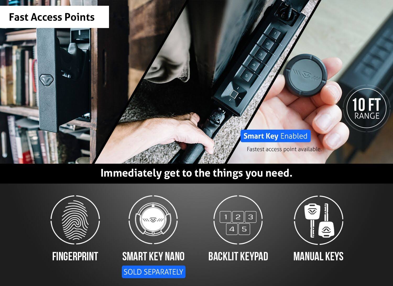 Vaultek Biometric Bluetooth Slider Safe