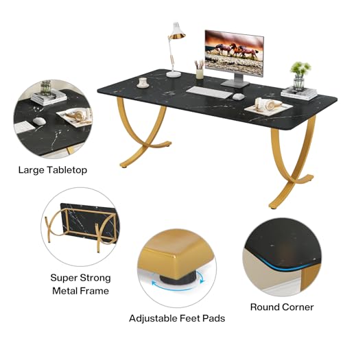 Tribesigns Executive Desk, 63” W x 31.5” D Large Office Desk, Modern Computer Desk Conference Table Meeting Room Table