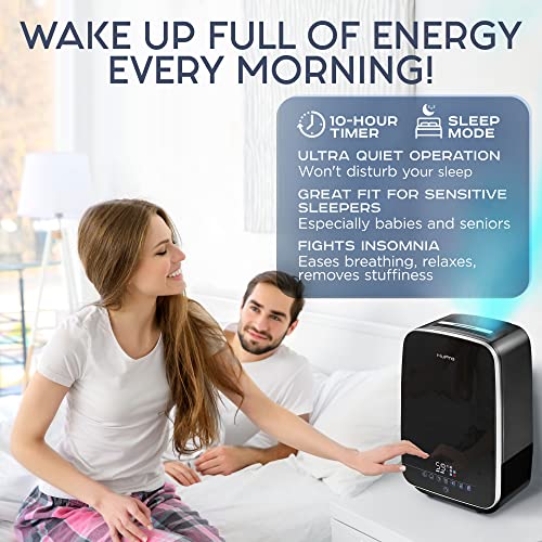 Humidifier for Large Room, Home, Humidifier for Bedroom - Large Capacity 5.5L - Warm & Cool Mist Humidifier, Ultrasonic Humidifiers