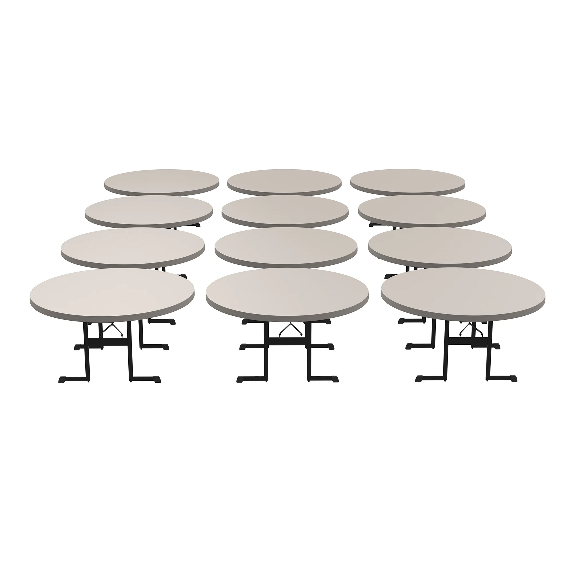 Lifetime 60 inch Round Table, Indoor/Outdoor Professional Grade, Putty (80125)