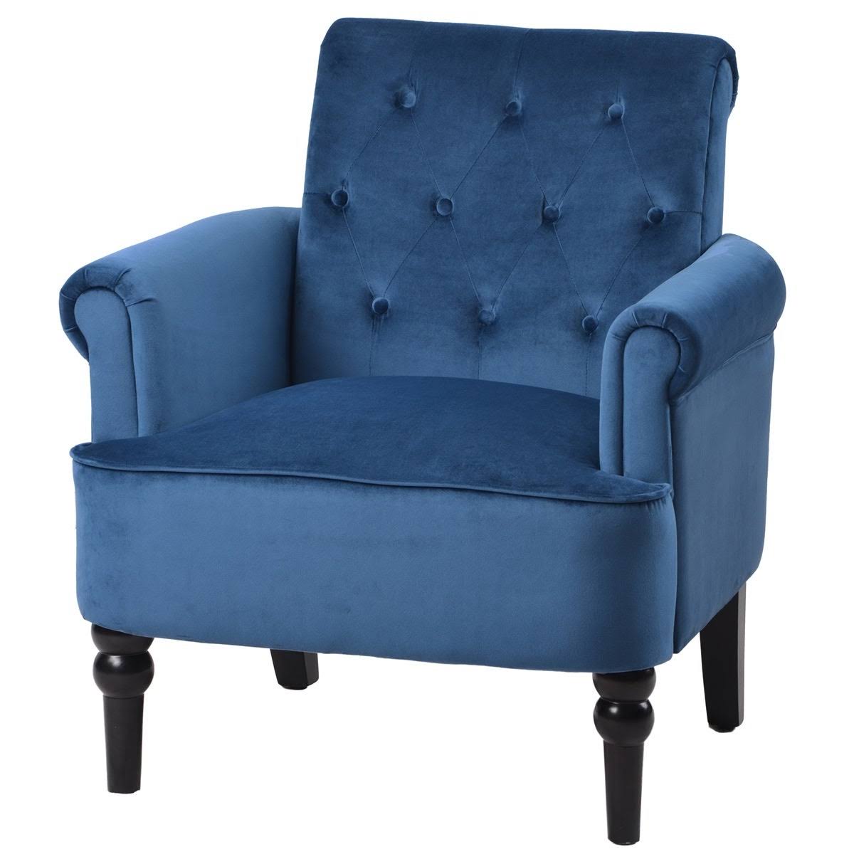 Merax Elegant Button Tufted Club Chair Accent Armchair - Rosewood