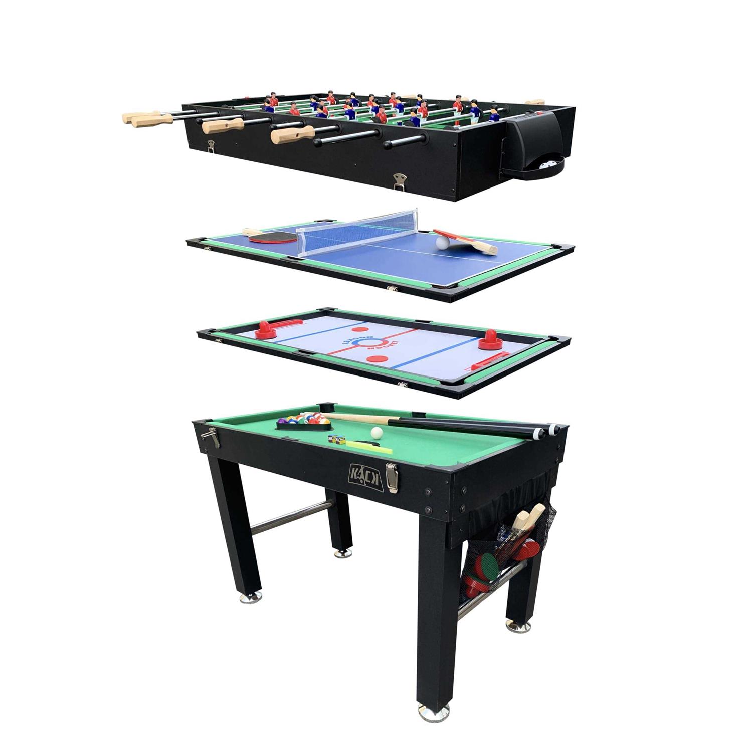KICK Quad 48′′ 4-in-1 Multi Game Table Combo Game Table Set - Sports Supplies Online Store