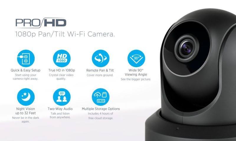 Amcrest ProHD 1080p WiFi Camera 2MP (1920TVL) Indoor Pan/Tilt Security Wireless IP Camera Ip2m-841b (Black)