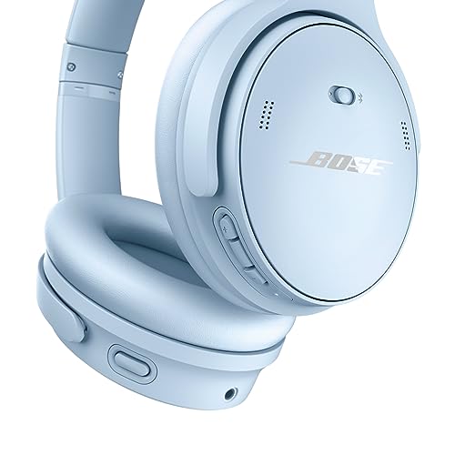 Bose QuietComfort Bluetooth Headphones, Wireless Headphones with Active Over Ear Noise Cancelling and Mic, Deep Bass, Up to 24 Hours of Playtime