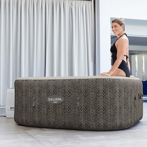 Bestway SaluSpa Hawaii EnergySense Smart Luxe AirJet Inflatable Hot Tub Spa (71" x 71" x 26") | Features LED Lights and App-Control | Fits Up to 4-6