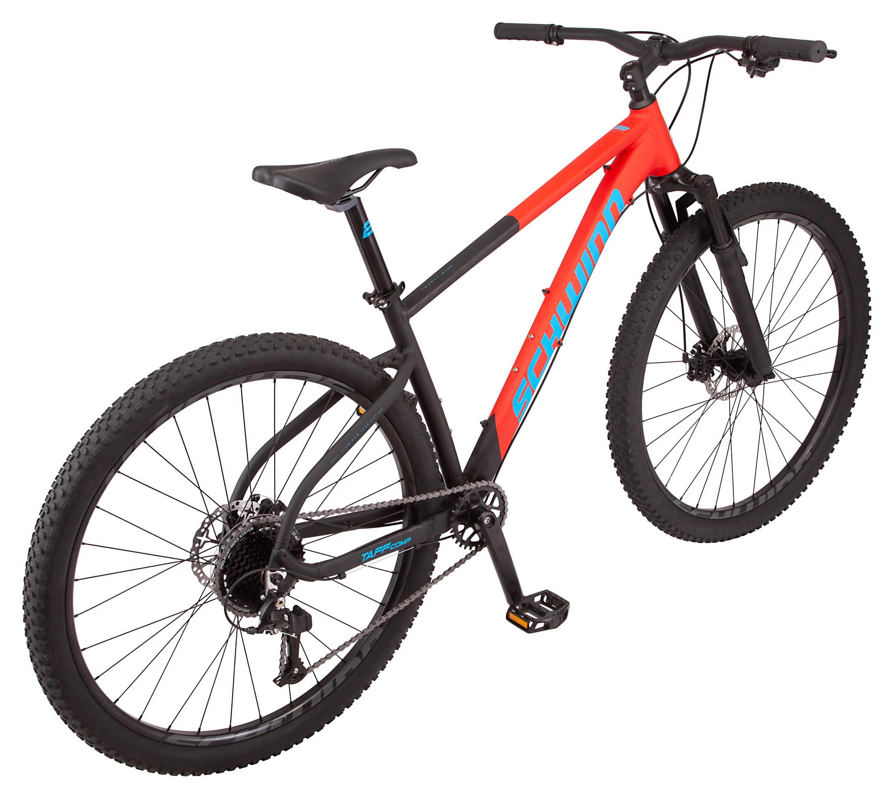 Schwinn Taff Comp mountain bike, 8 speeds, 29-inch wheels, black, mens, womens, large