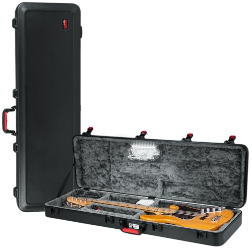 Gator Cases Molded Flight Case for Strat/Tele Style Electric Guitars with TSA Approved Locking Latch, (GTSA-GTRELEC)