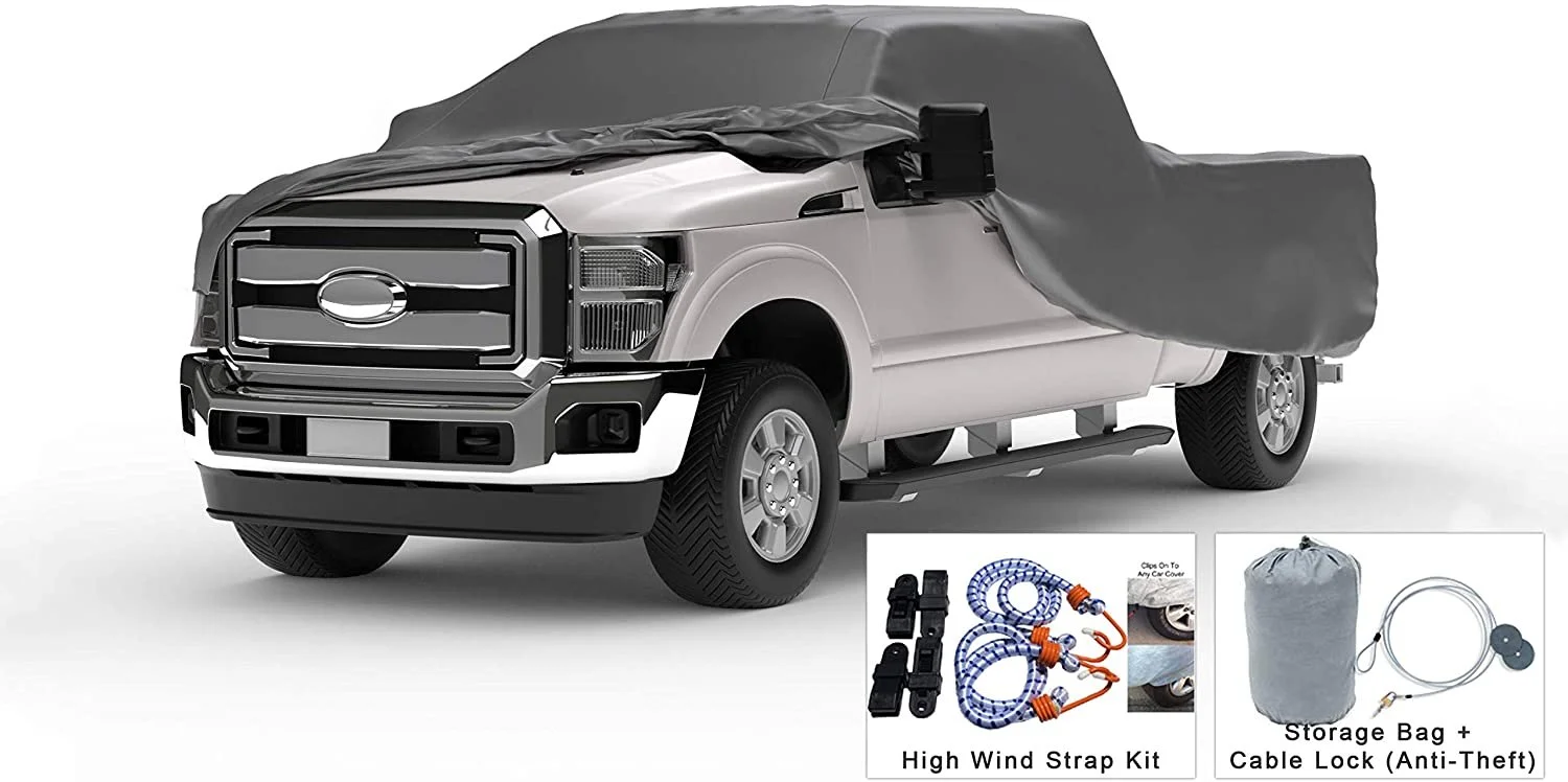 Weatherproof Truck Cover Compatible with 2022-2022 Toyota Tacoma Double Cab5 Ft Bed - 5L Outdoor & Indoor - Protect from Rain, Snow, Hail, Sun