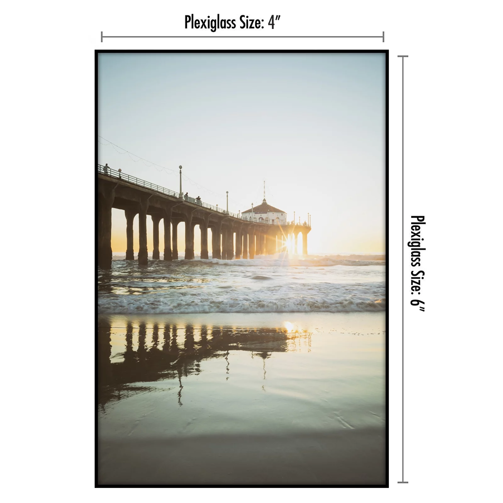 Americanflat Front Loading 4x6 Picture Frames in Black