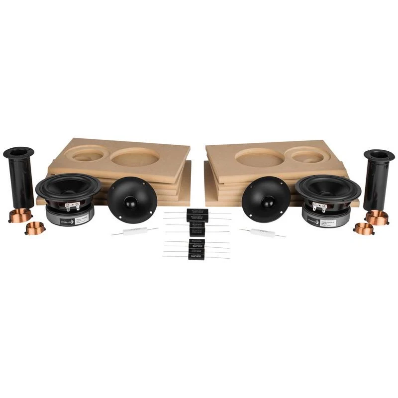 Parts Express C-Note MT Bookshelf Speaker Kit Pair with Knock-Down Cabinets