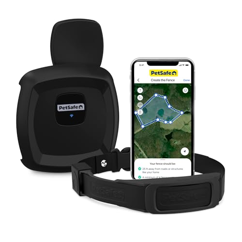 PetSafe Guardian GPS Dog Fence – No Subscription – Create Your Own Wireless Fence for Dogs – for Yards 3/4 Acres or Larger – World's Safest GPS Dog